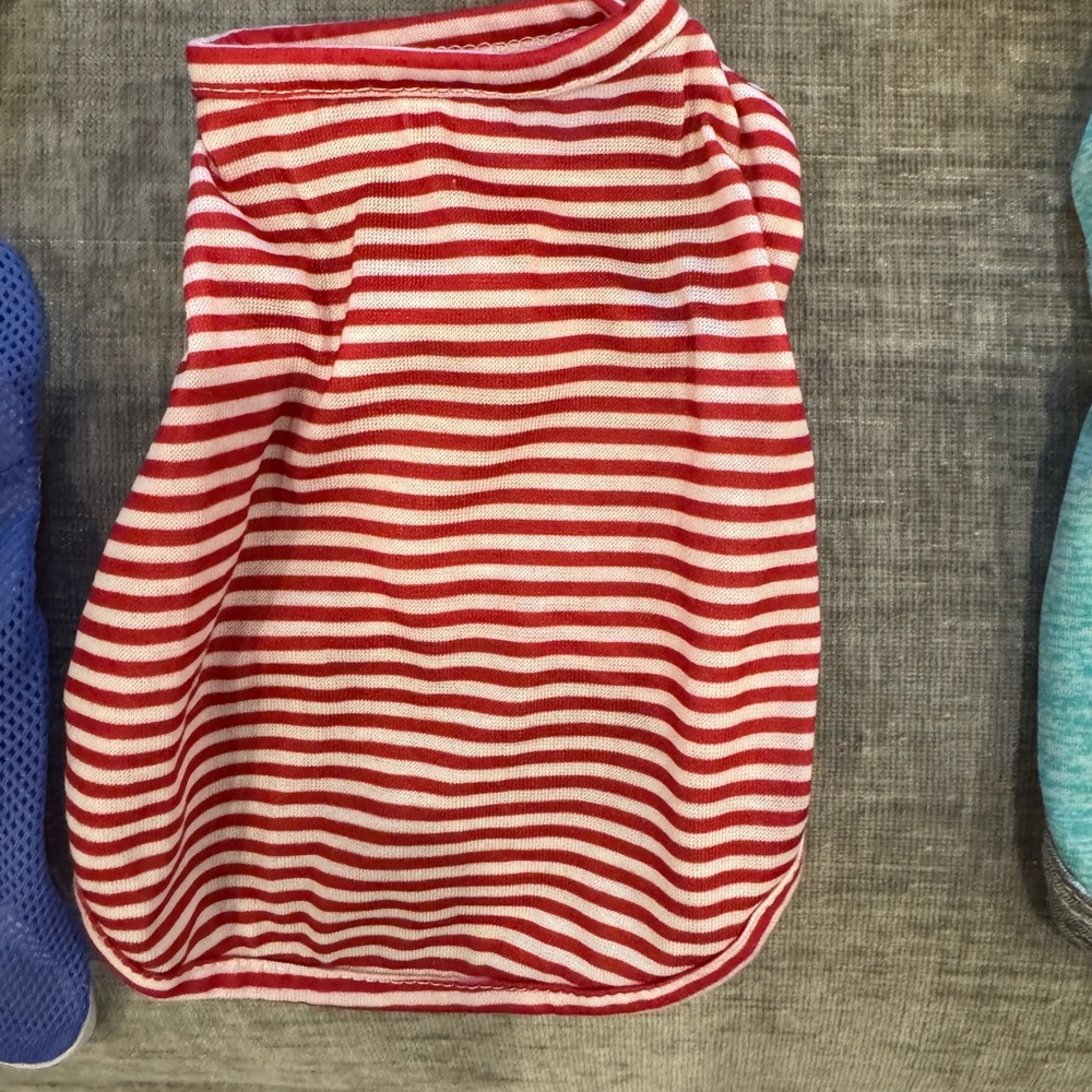 Striped Red and White Pet Shirt